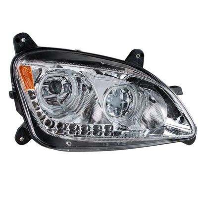 Peterbilt 579 and 587 10 LED Headlight with 9 LED Sequential Turn Signal and 100 Halo Position Lights