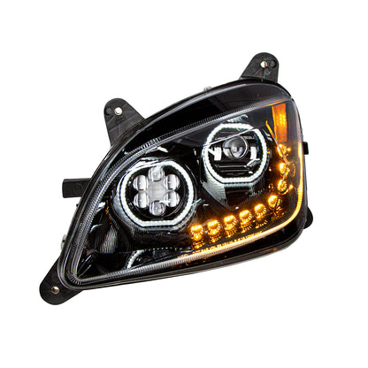 Peterbilt 579 and 587 10 LED Headlight with 9 LED Sequential Turn Signal and 100 Halo Position Lights
