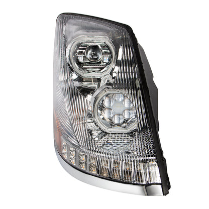 Volvo VN/VNL 2003-2017 10 LED Headlight with 18 LED Sequential Turn and 100 LED Halo Daytime Running Light