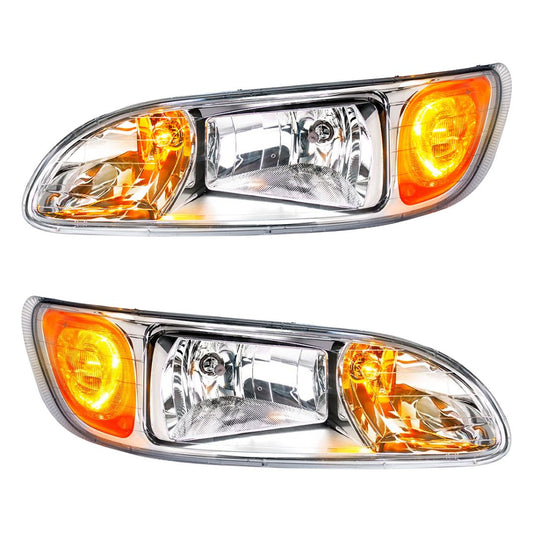 Peterbilt 330, 335, 337, 340, 348, 382, 384, 386, 387 Competition Series Halogen Headlight with Halogen Turn Signal