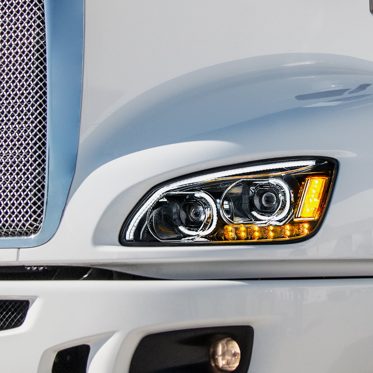 Kenworth T440, T470, T660 LED Headlight with 12 LED Turn and 60 LED Position Light