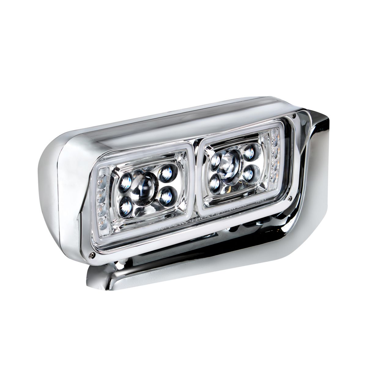 Peterbilt 10 LED Projection Headlight with 8 LED Turn and 100 LED Position Light Bar with Mounting Arm