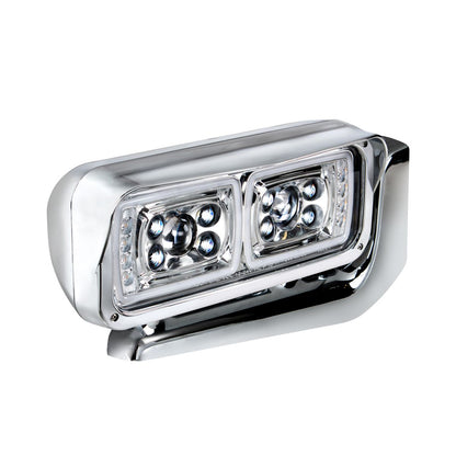 Peterbilt 10 LED Projection Headlight with 8 LED Turn and 100 LED Position Light Bar with Mounting Arm