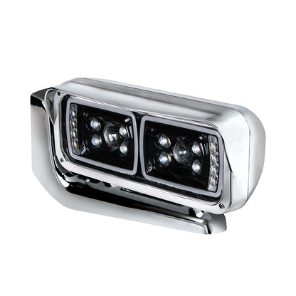 Peterbilt 10 LED Projection Headlight with 8 LED Turn and 100 LED Position Light Bar with Mounting Arm