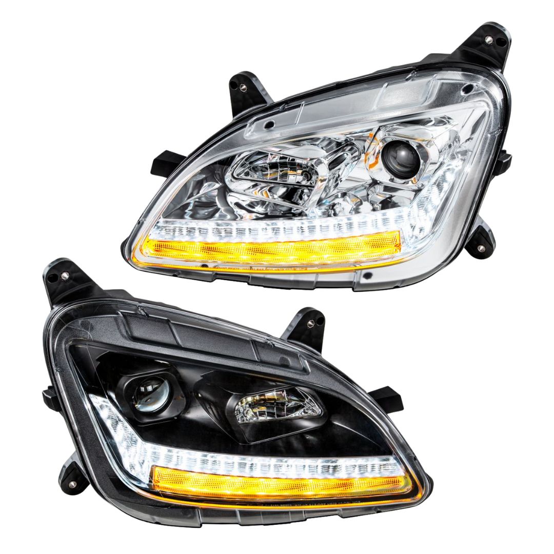 Peterbilt 579 and 587 Halogen Projection Headlight with LED Sequential Turn Signal and LED Position Light