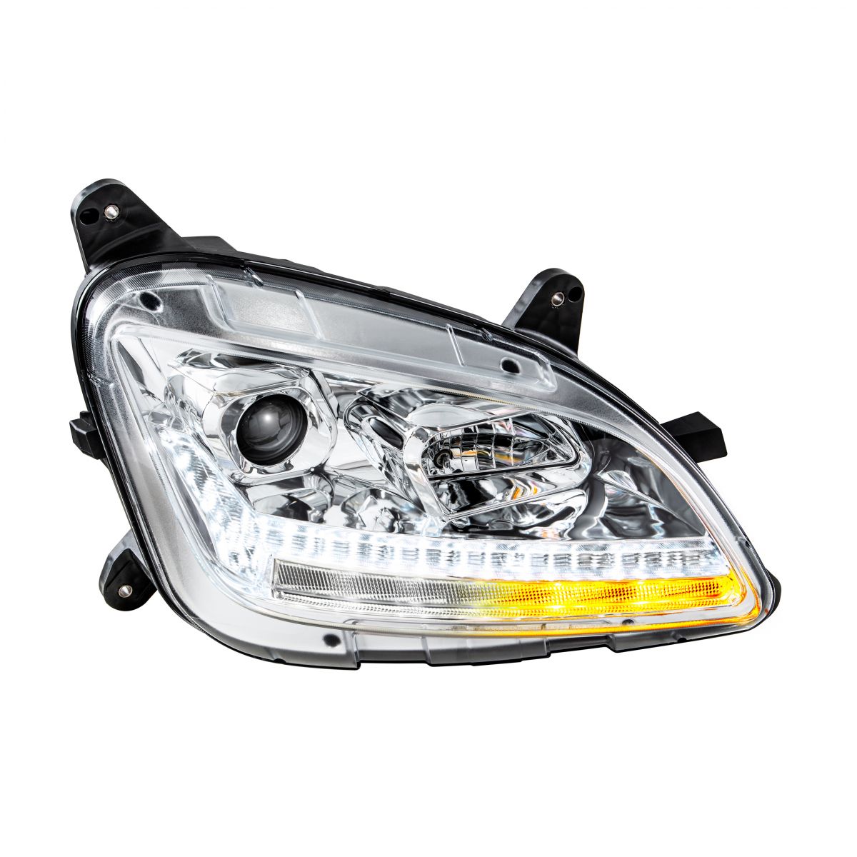 Peterbilt 579 and 587 Halogen Projection Headlight with LED Sequential Turn Signal and LED Position Light