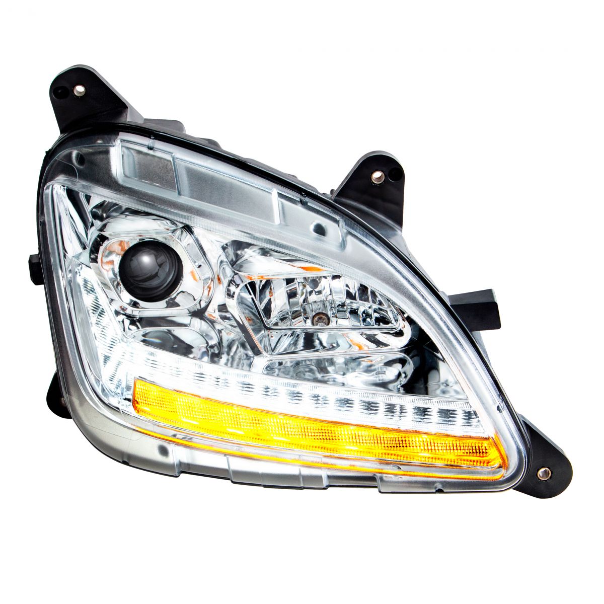 Peterbilt 579 and 587 Halogen Projection Headlight with LED Sequential Turn Signal and LED Position Light
