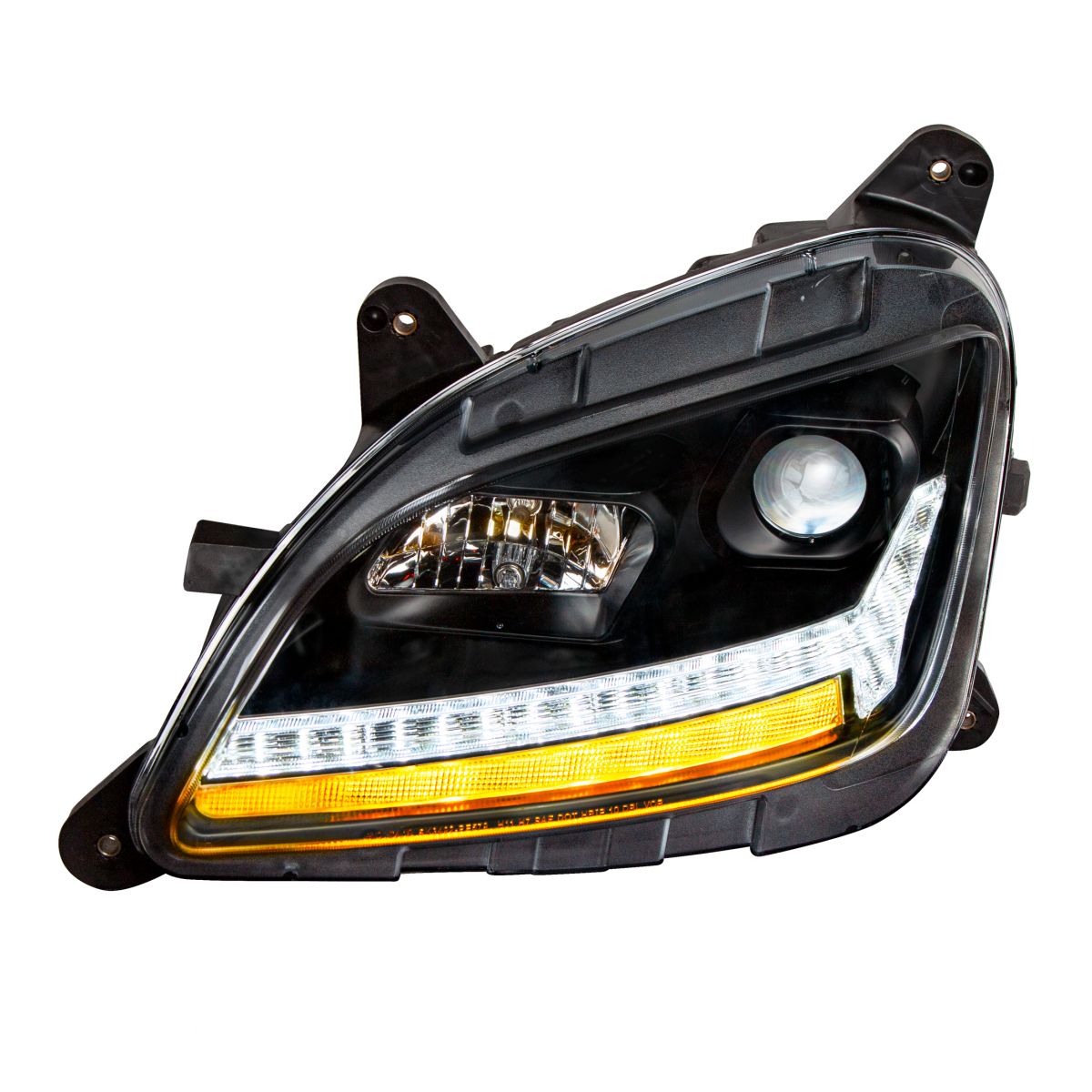 Peterbilt 579 and 587 Halogen Projection Headlight with LED Sequential Turn Signal and LED Position Light