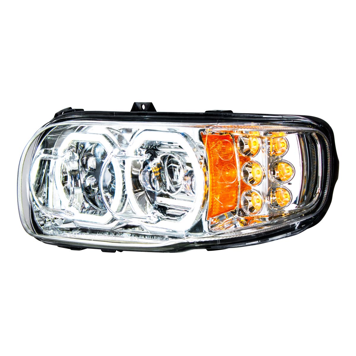 Peterbilt 388, 389, 567 10 LED Headlight with 6 LED Turn and 100 LED Halo Daytime Running Light