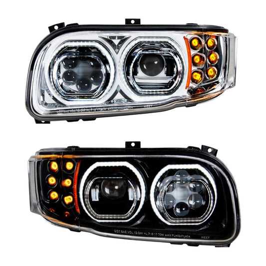 Peterbilt 388, 389, 567 10 LED Headlight with 6 LED Turn and 100 LED Halo Daytime Running Light