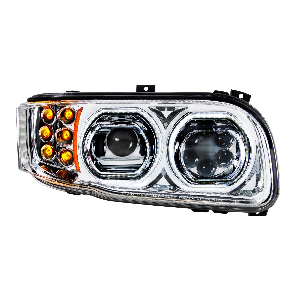 Peterbilt 388, 389, 567 10 LED Headlight with 6 LED Turn and 100 LED Halo Daytime Running Light