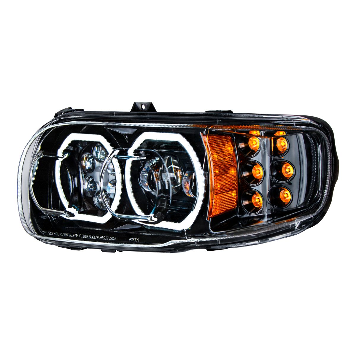 Peterbilt 388, 389, 567 10 LED Headlight with 6 LED Turn and 100 LED Halo Daytime Running Light