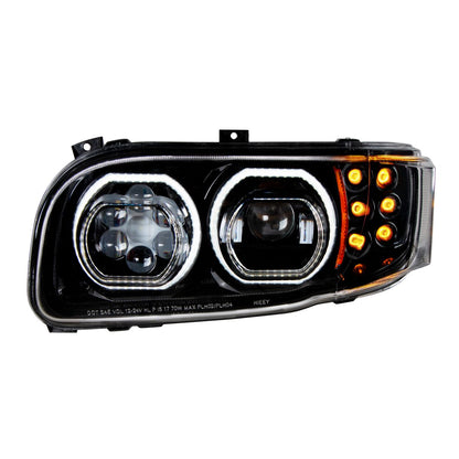 Peterbilt 388, 389, 567 10 LED Headlight with 6 LED Turn and 100 LED Halo Daytime Running Light
