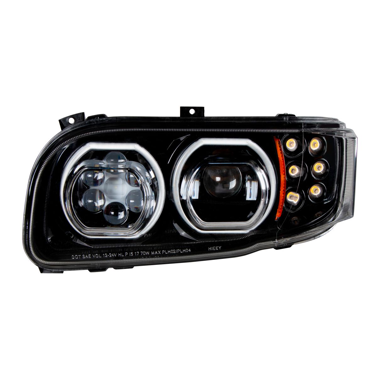 Peterbilt 388, 389, 567 10 LED Headlight with 6 LED Turn and 100 LED Halo Daytime Running Light