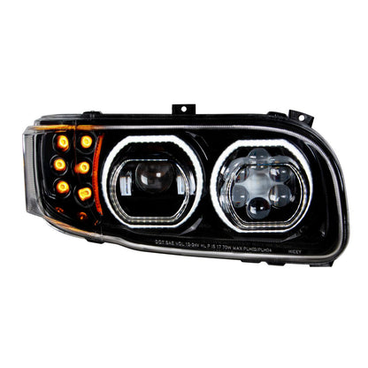 Peterbilt 388, 389, 567 10 LED Headlight with 6 LED Turn and 100 LED Halo Daytime Running Light