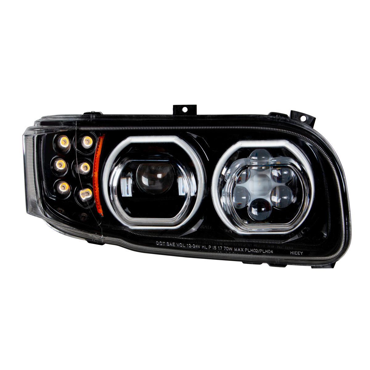 Peterbilt 388, 389, 567 10 LED Headlight with 6 LED Turn and 100 LED Halo Daytime Running Light