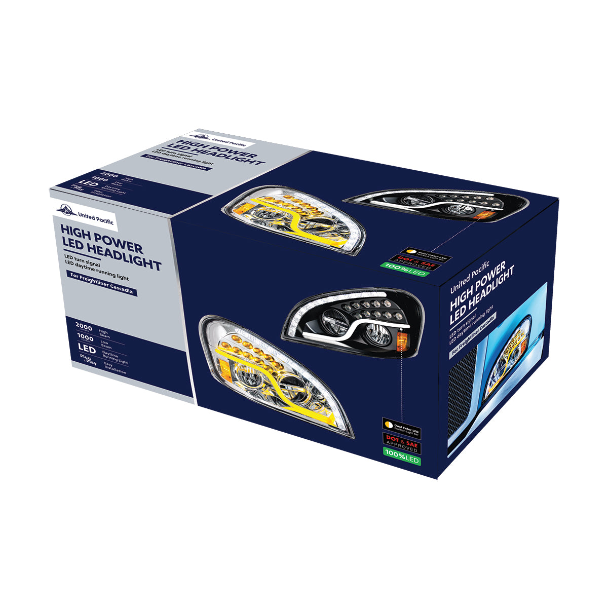 Freightliner Cascadia 2008-2017 LED Headlight with 55 LED Turn and 57 LED Daytime Running Light