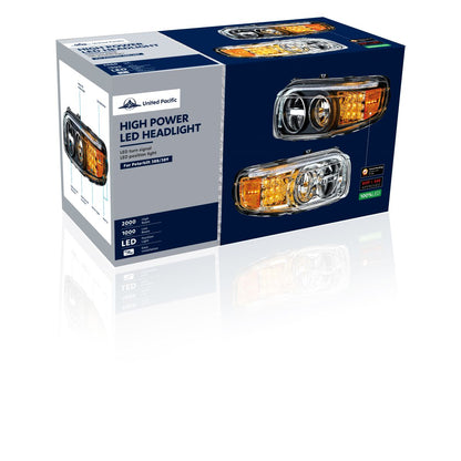 Peterbilt 388, 389, 567 LED Headlight with LED Turn and LED Position Light Bar