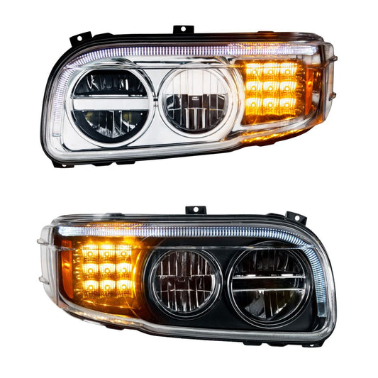 Peterbilt 388, 389, 567 LED Headlight with LED Turn and LED Position Light Bar