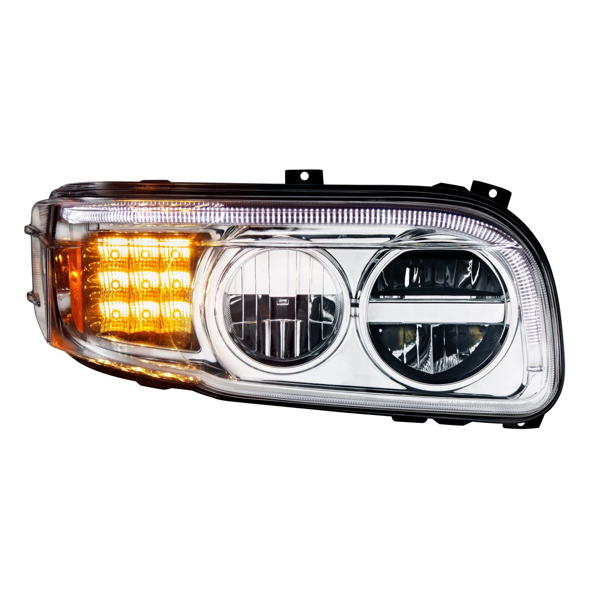 Peterbilt 388, 389, 567 LED Headlight with LED Turn and LED Position Light Bar