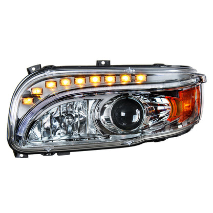 Peterbilt 388, 389, 567 Halogen Projection Headlight with LED Turn and Daytime Running Light