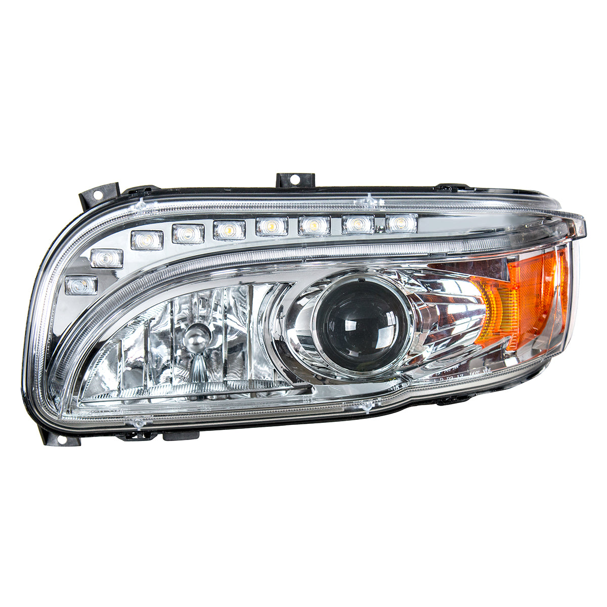 Peterbilt 388, 389, 567 Halogen Projection Headlight with LED Turn and Daytime Running Light