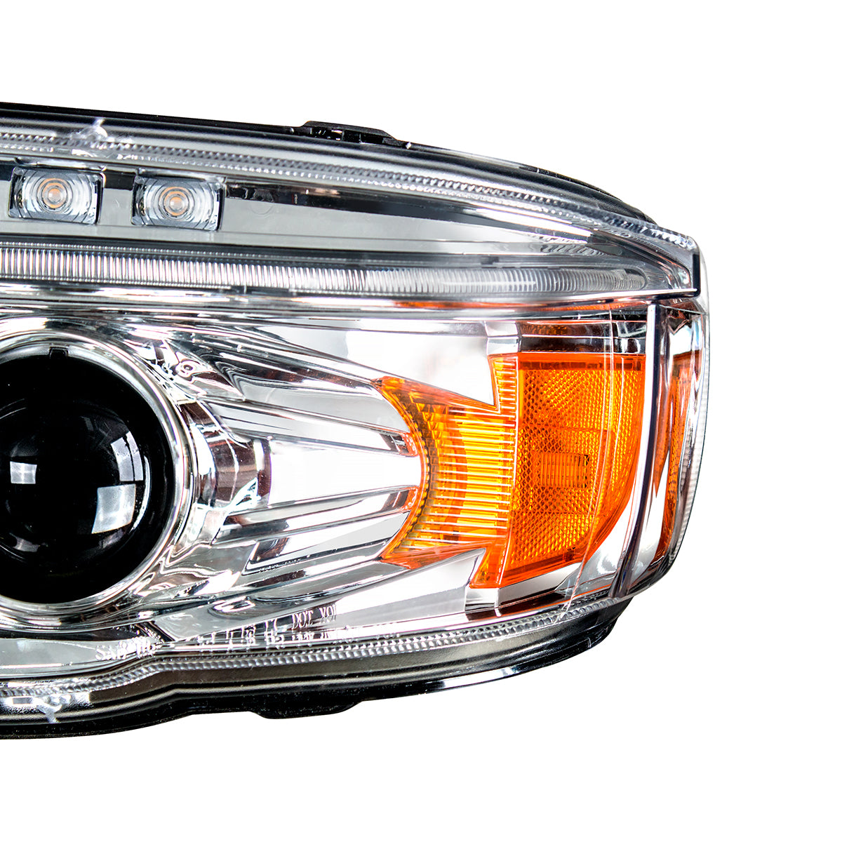 Peterbilt 388, 389, 567 Halogen Projection Headlight with LED Turn and Daytime Running Light