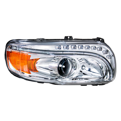 Peterbilt 388, 389, 567 Halogen Projection Headlight with LED Turn and Daytime Running Light