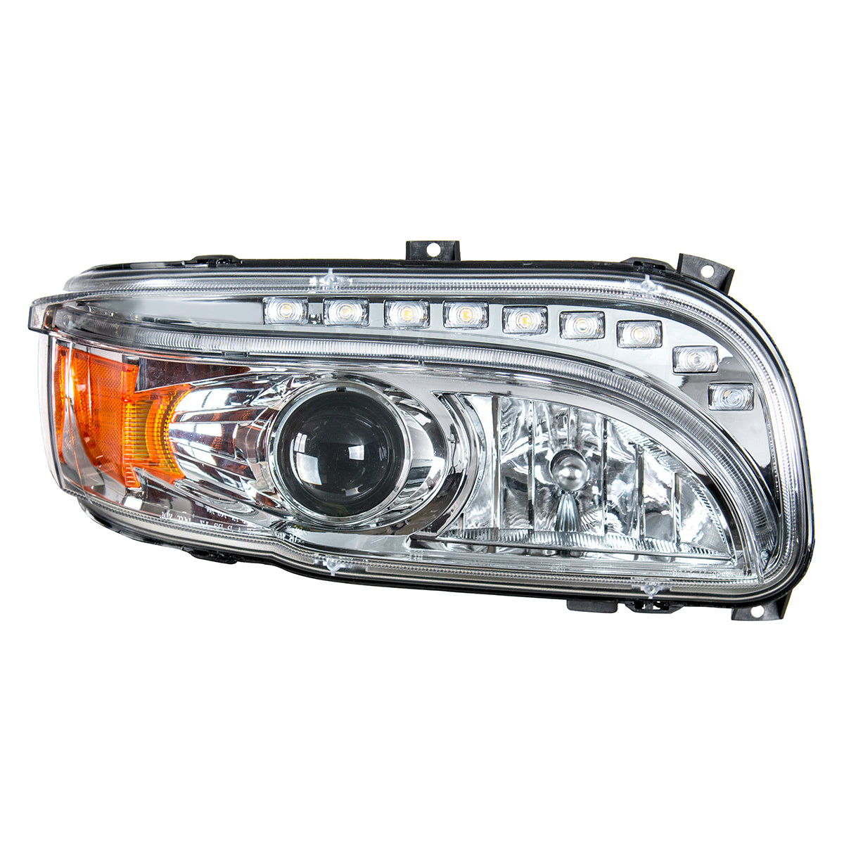 Peterbilt 388, 389, 567 Halogen Projection Headlight with LED Turn and Daytime Running Light