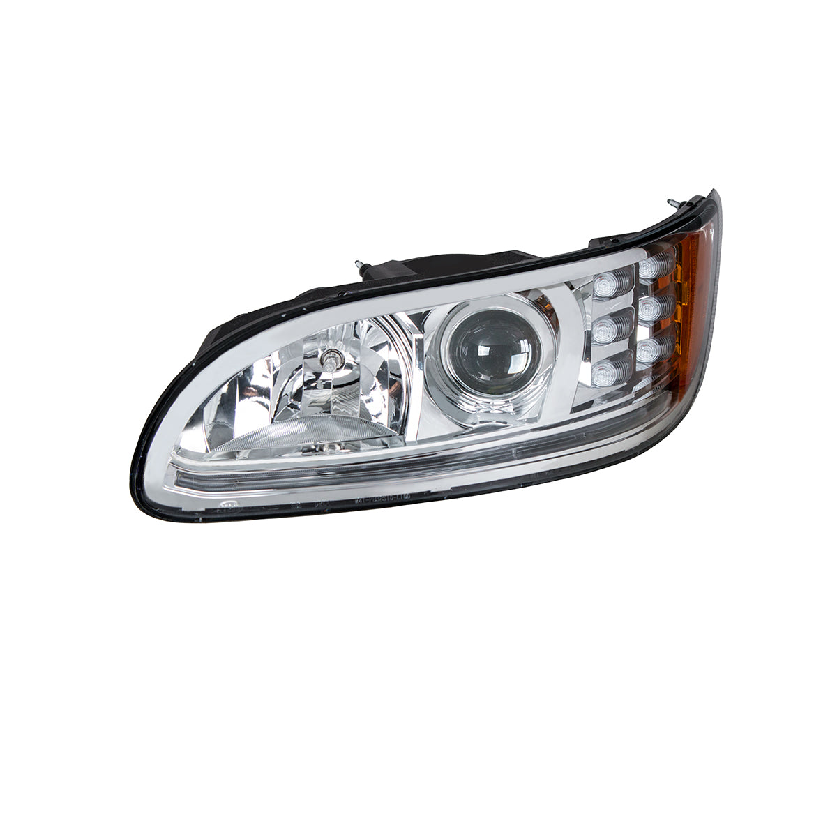 Peterbilt 330, 335, 337, 340, 348, 382, 384, 386, 387 Halogen Projection Headlight with 6 LED Turn and Dual LED Light Bar