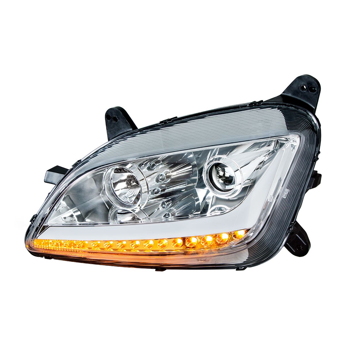 Peterbilt 579 and 587 Halogen Projection Headlight with LED Turn Signal and LED Position Light