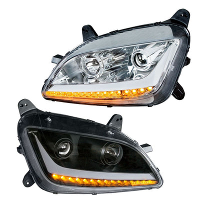 Peterbilt 579 and 587 Halogen Projection Headlight with LED Turn Signal and LED Position Light