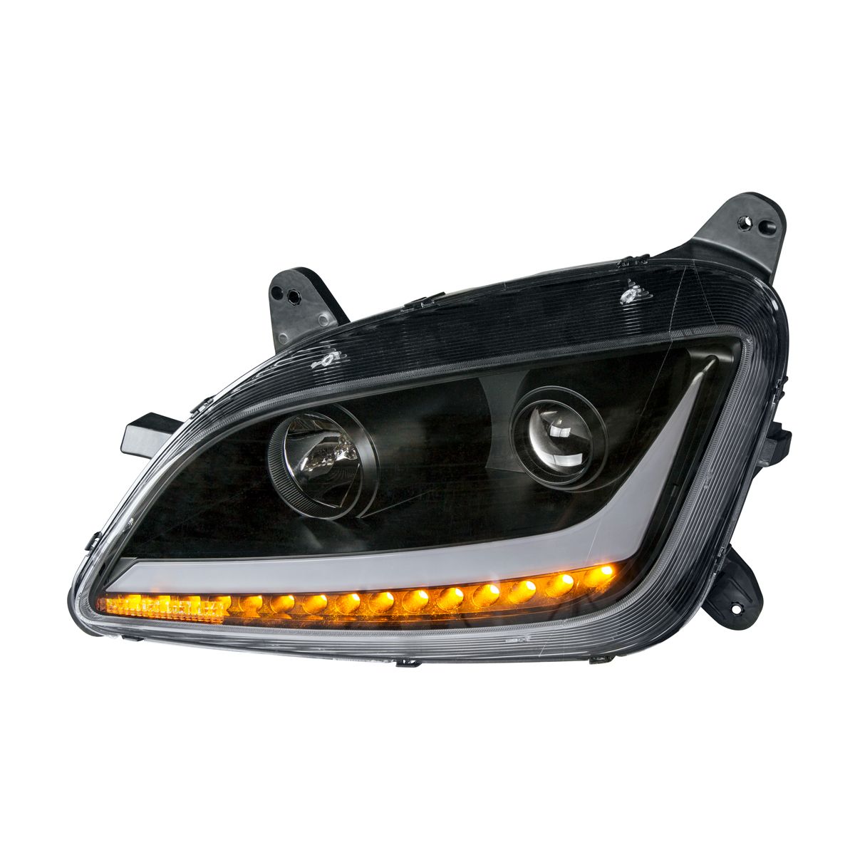 Peterbilt 579 and 587 Halogen Projection Headlight with LED Turn Signal and LED Position Light