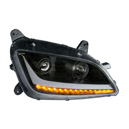 Peterbilt 579 and 587 Halogen Projection Headlight with LED Turn Signal and LED Position Light