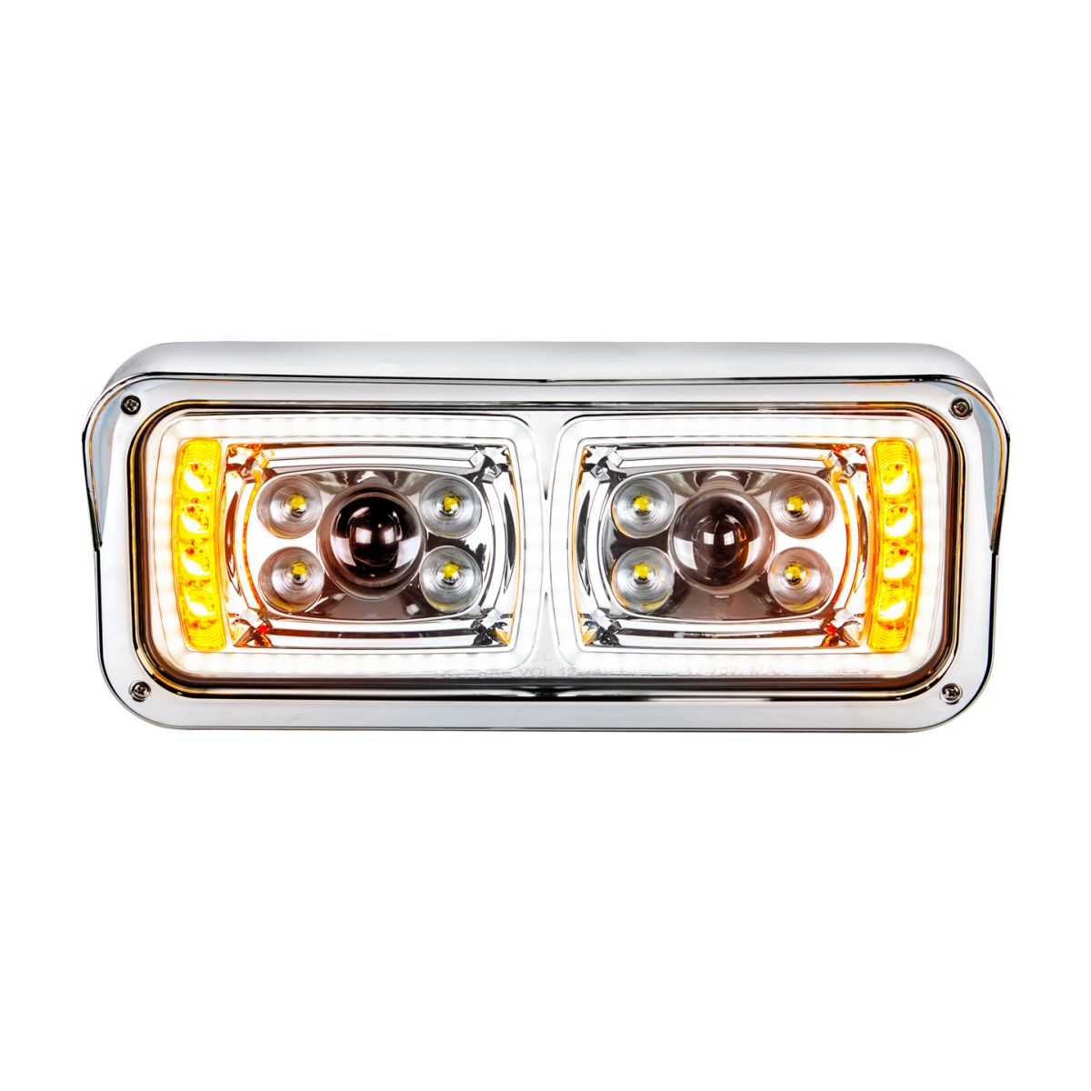 Peterbilt, Kenworth, Freightliner and Western Star 10 LED Projection Headlight with 8 LED Turn and 100 LED Position Light Bar