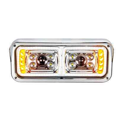 Peterbilt, Kenworth, Freightliner and Western Star 10 LED Projection Headlight with 8 LED Turn and 100 LED Position Light Bar