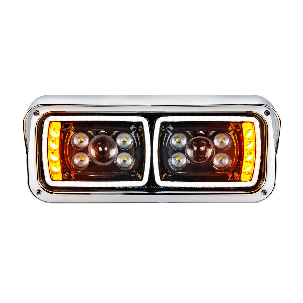 Peterbilt, Kenworth, Freightliner and Western Star 10 LED Projection Headlight with 8 LED Turn and 100 LED Position Light Bar