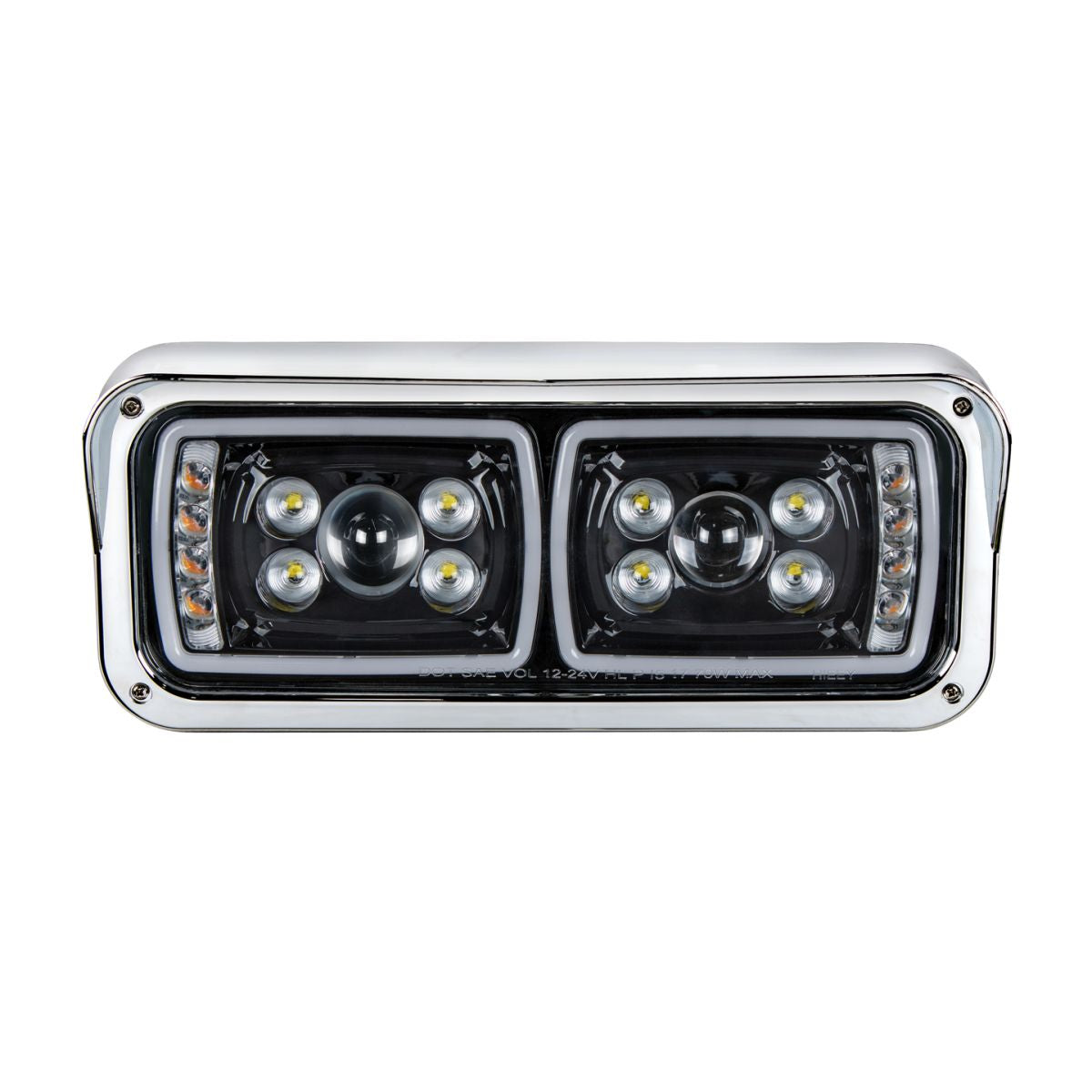 Peterbilt, Kenworth, Freightliner and Western Star 10 LED Projection Headlight with 8 LED Turn and 100 LED Position Light Bar