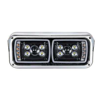 Peterbilt, Kenworth, Freightliner and Western Star 10 LED Projection Headlight with 8 LED Turn and 100 LED Position Light Bar