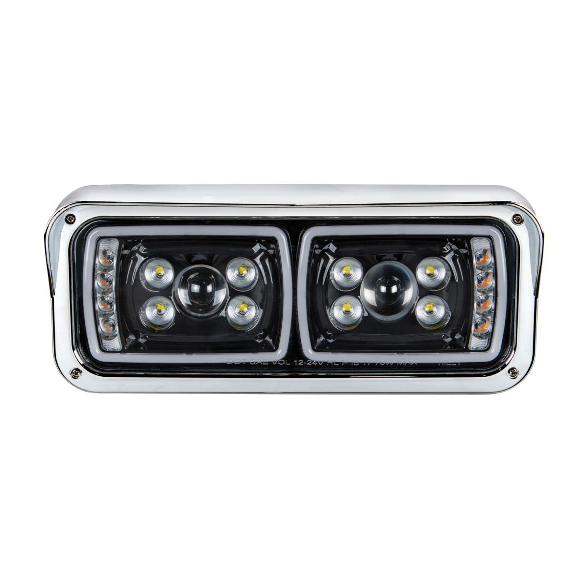 Peterbilt, Kenworth, Freightliner and Western Star 10 LED Projection Headlight with 8 LED Turn and 100 LED Position Light Bar