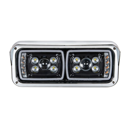 Peterbilt, Kenworth, Freightliner and Western Star 10 LED Projection Headlight with 8 LED Turn and 100 LED Position Light Bar