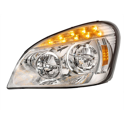 Freightliner Cascadia 2008-2017 LED Headlight with 9 LED Turn Signal