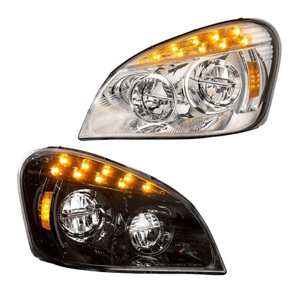 Freightliner Cascadia 2008-2017 LED Headlight with 9 LED Turn Signal