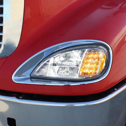 Freightliner Columbia 2001-2020 LED Projection Headlight with 12 LED Turn and 2 LED Parking Light
