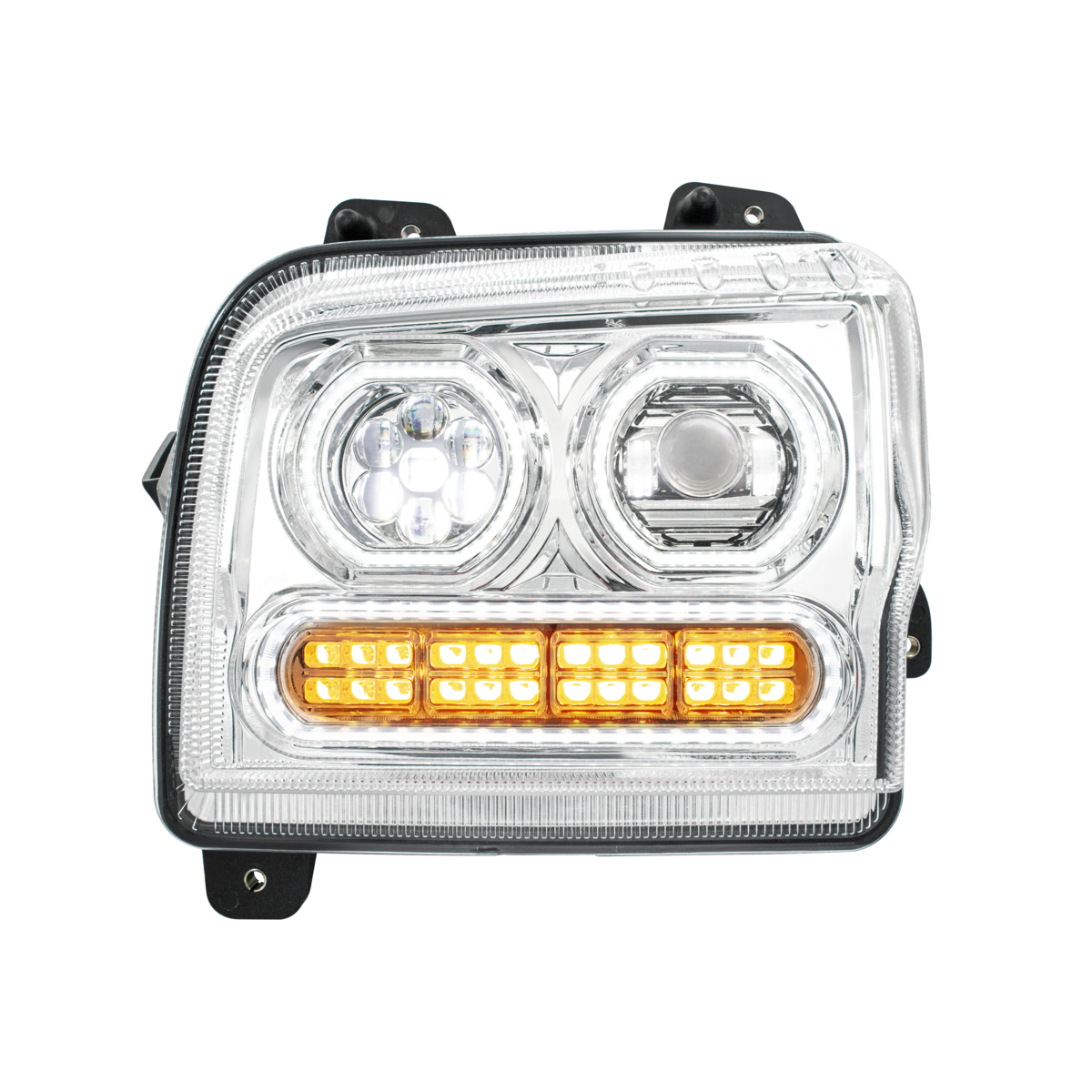 Kenworth W990 10 LED Headlight with 24 LED Turn and 100 LED Halo Daytime Running Light