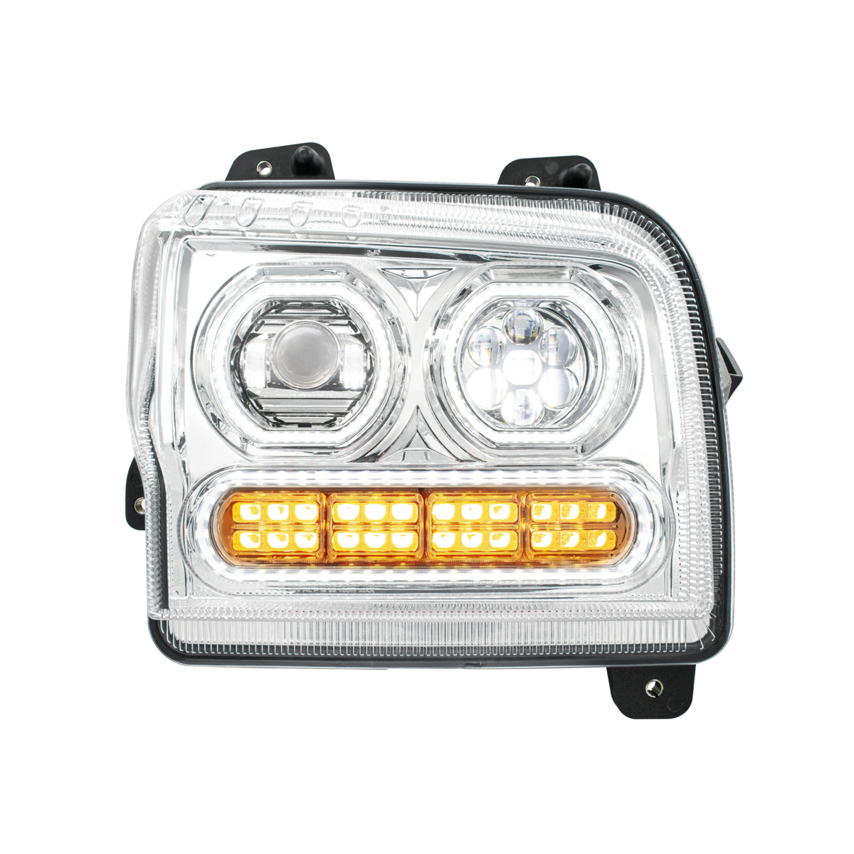 Kenworth W990 10 LED Headlight with 24 LED Turn and 100 LED Halo Daytime Running Light