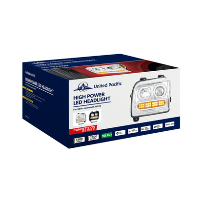 Kenworth W990 10 LED Headlight with 24 LED Turn and 100 LED Halo Daytime Running Light