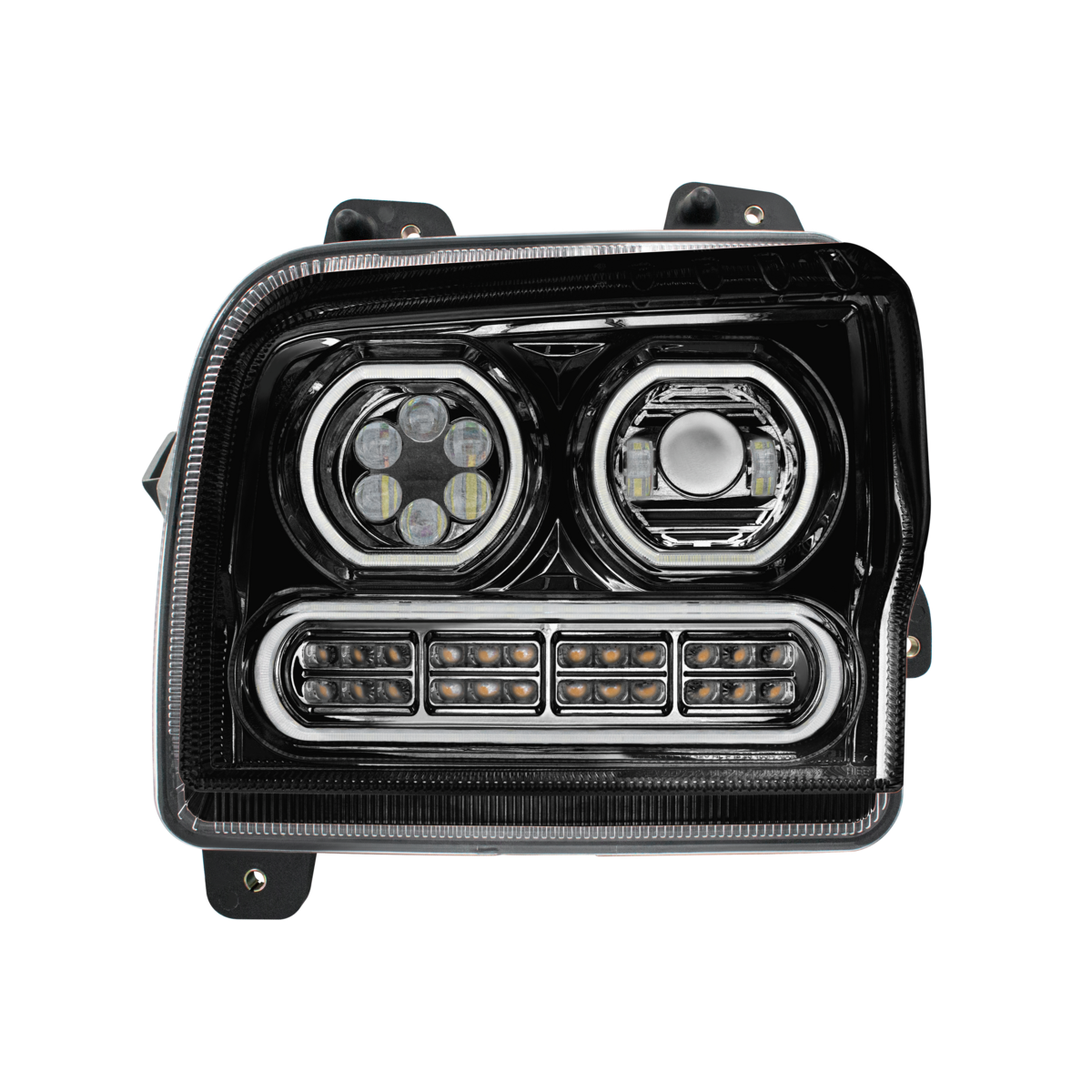 Kenworth W990 10 LED Headlight with 24 LED Turn and 100 LED Halo Daytime Running Light