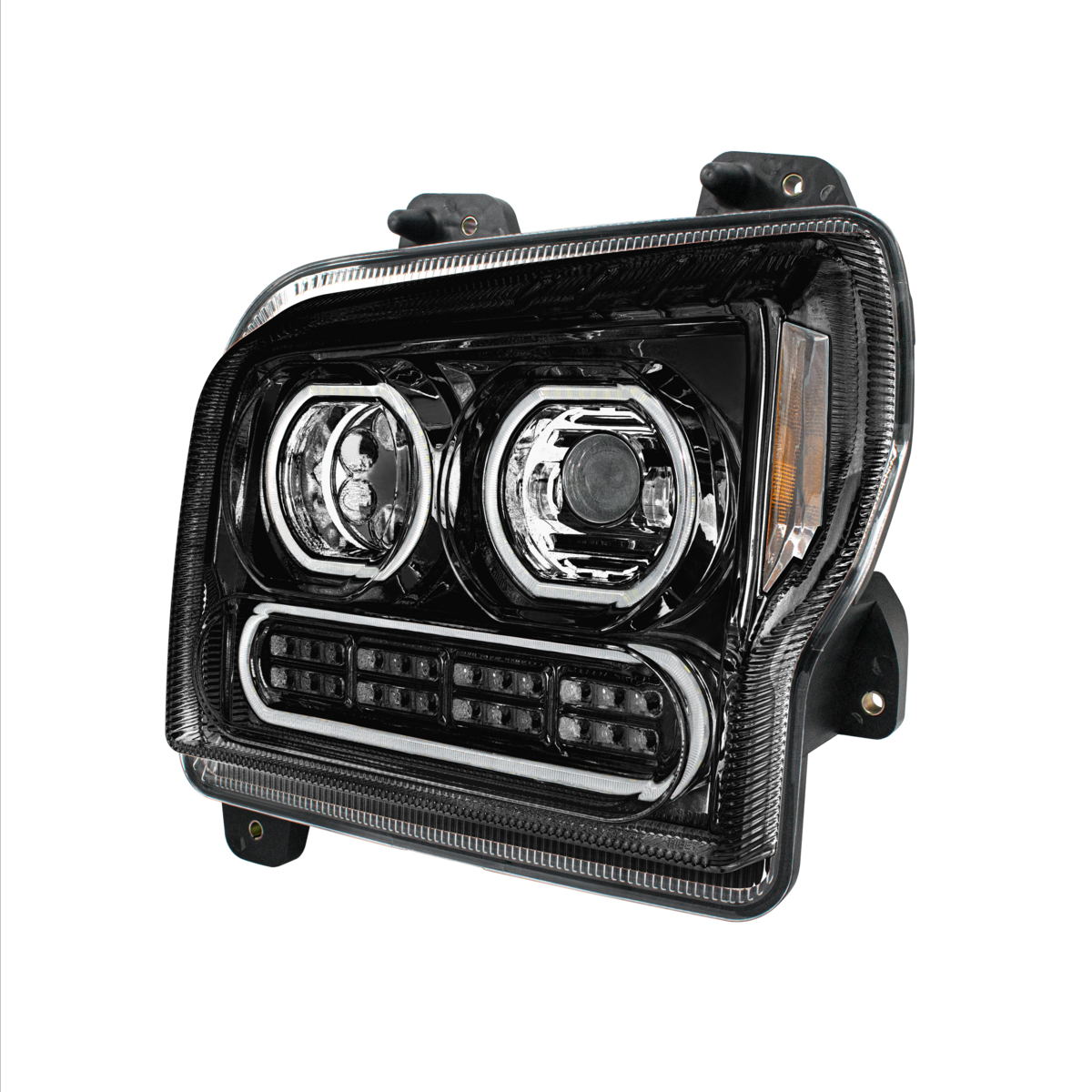 Kenworth W990 10 LED Headlight with 24 LED Turn and 100 LED Halo Daytime Running Light