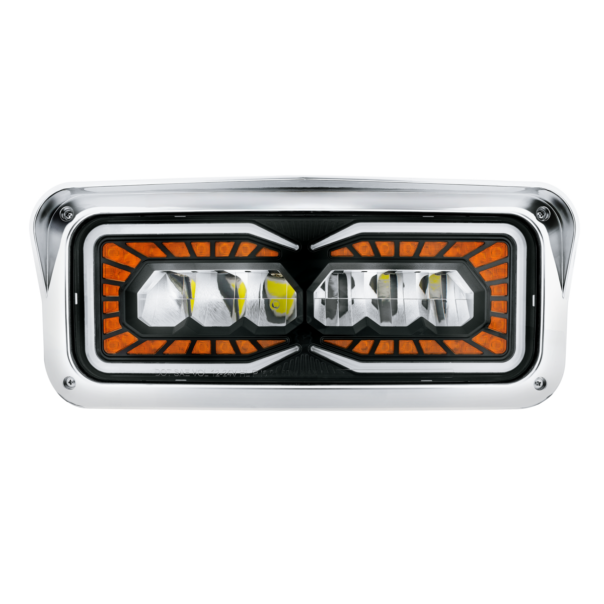 Peterbilt, Kenworth, Freightliner and Western Star 9 LED Headlight with 52 LED Turn and 88 LED Auxiliary Light